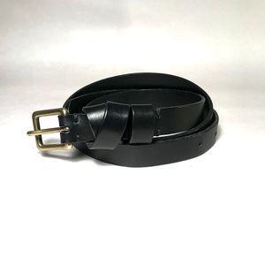 Madewell Leather Crisscross Skinny Belt in BLACK
